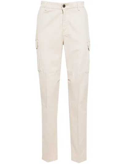 Eleventy Mid-rise Cargo Trousers In Neutrals