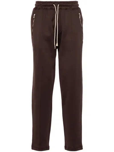 Eleventy Mid-rise Track Trousers In Purple