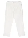 Eleventy Mid-rise Twill Chino Trousers In White