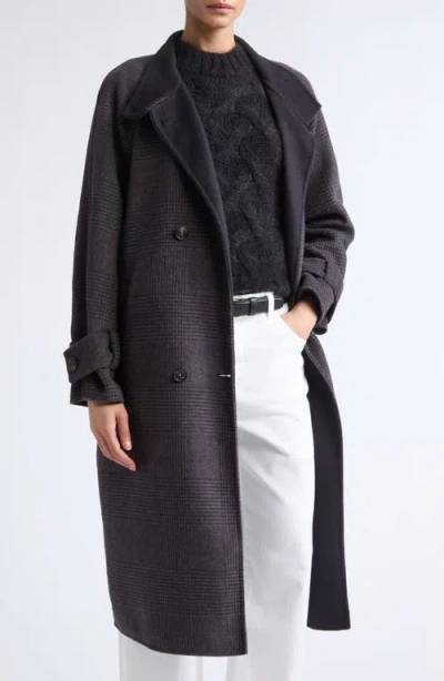 Eleventy Military Double Breasted Wool & Cashmere Coat In Black