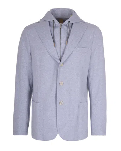 Eleventy Mini Lightweight Layered Jacket For Men In Purple