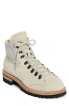 Eleventy Mixed Media Utility Boot In Sand And Gray