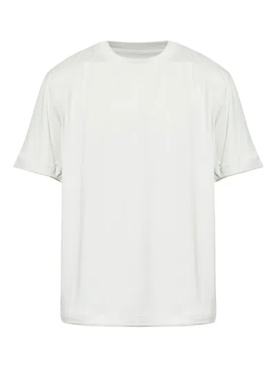 Eleventy Mm-logo Crew-neck T-shirt In White