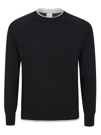 Eleventy Mock Neck Sweater In Black