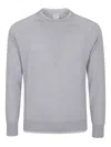 Eleventy Fine-knit Crew Neck Sweater In Gray