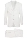 Eleventy Modern Fit White Suit With Notch Lapel In White
