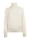 Eleventy Mohair And Silk Turtleneck In White