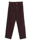 Eleventy Crop Straight Leg Jeans In Brown