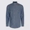 Eleventy Navy Cotton Shirt In Blue