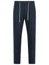 Eleventy Navy Wool And Cashmere Trousers Men In Blue