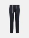 Eleventy Navy Wool And Cashmere Trousers In Blue