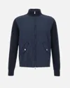 Eleventy Navy Wool Cotton Blend Jacket