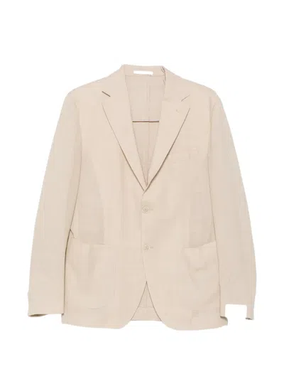 Eleventy Notched-lapel Blazer In Neutral