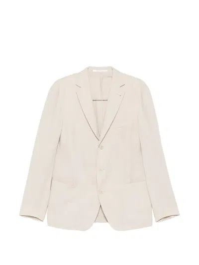 Eleventy Notched-lapel Suit In White