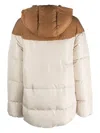 Eleventy Two-tone Padded Hooded Jacket In Multi