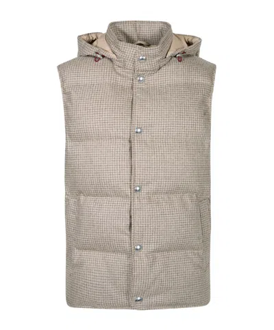 Eleventy Nylon Wool Cashmere Gilet In Gray