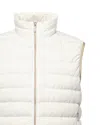 Eleventy Padded Vest With Quilted Texture And Zip In White