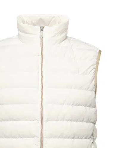 ELEVENTY ELEVENTY OFF WHITE PADDED VEST WITH ZIP