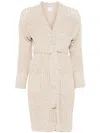 Eleventy Open-knit Cardigan In Neutrals