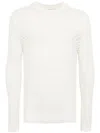 Eleventy Open-knit Cotton Jumper In 白色