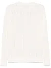 Eleventy Open-knit Sweater In White
