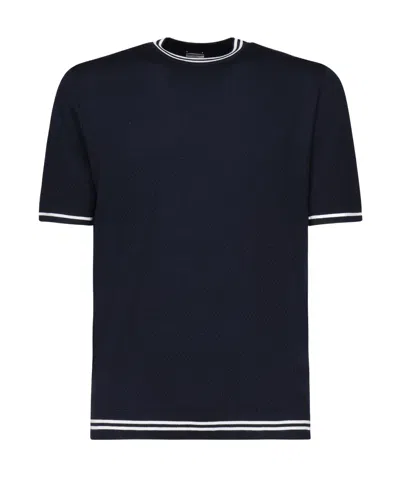 ELEVENTY OPEN-NECKED BLACK SHIRT