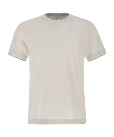 Eleventy Open-necked Black Shirt In Nude