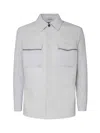 Eleventy Overshirt Jacket In Melange Grey