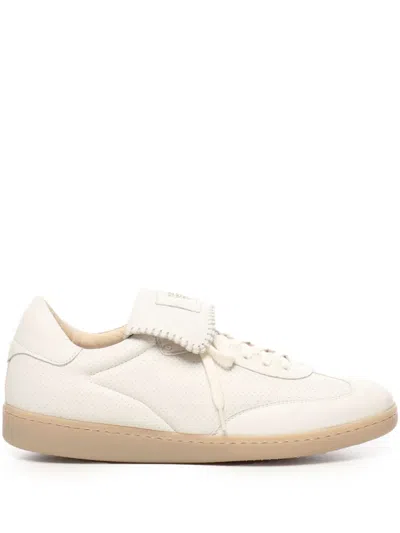 Eleventy Oversize-tongue Sneakers In White