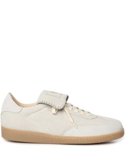 Eleventy Oversize-tongue Sneakers In White