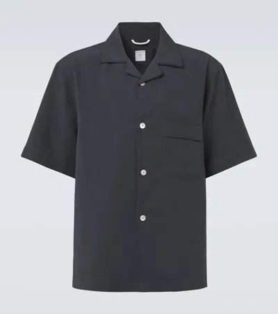 Eleventy Oversized Bowling Shirt In Blue