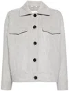 Eleventy Oversized Grey Wool And Cashmere Jacket In Gray