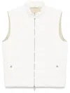 Eleventy Padded Down Vest In White