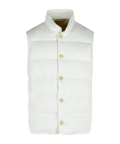 Eleventy Padded Gilet In White