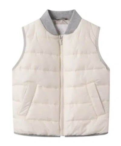 Eleventy Padded Gilet In Neutral