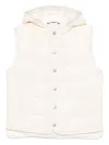 Eleventy Padded Gilet In Neutrals