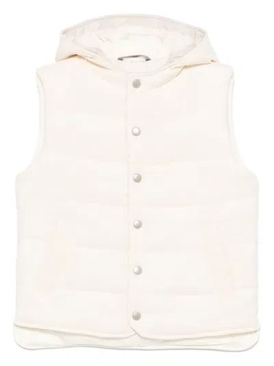 Eleventy Kids' Padded Gilet In Neutrals