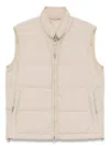 Eleventy Padded Gilet In Nude
