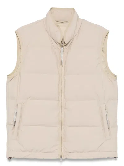 Eleventy Padded Gilet In Nude