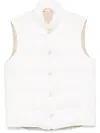 Eleventy Padded Gilet In White