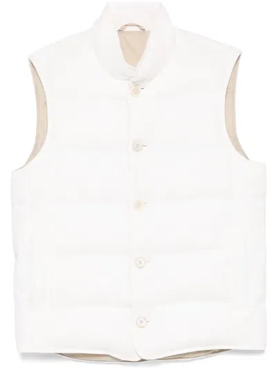 Eleventy Padded Gilet In White