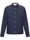 Eleventy Long-sleeved Casual Jacket In Blue