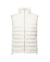 Eleventy Padded Vest With Quilted Texture And Zip In White