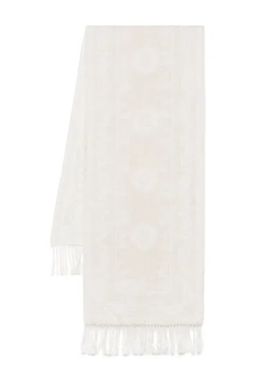 Eleventy Paisley-jacquard Scarf In Neutrals