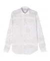 Eleventy Paisley-print Button-up Shirt In White