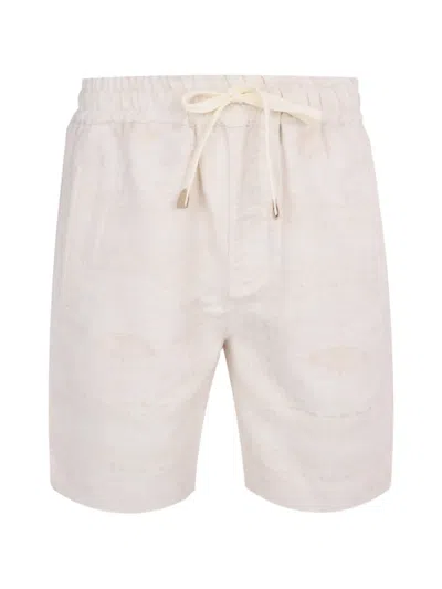 Eleventy Paisley-print Drawstring Shorts In Animal Print