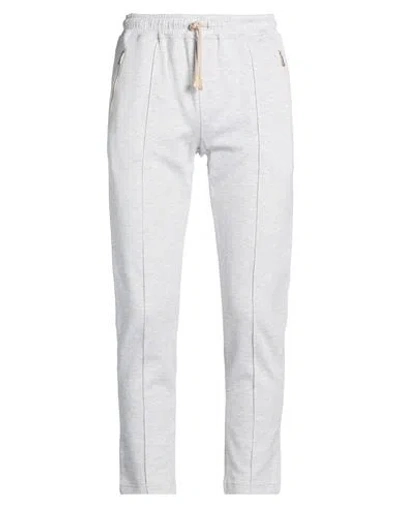 Eleventy Paltinum Man Pants Light Grey Size M Cotton, Polyamide In White