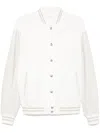 Eleventy Panelled Bomber Jacket In White