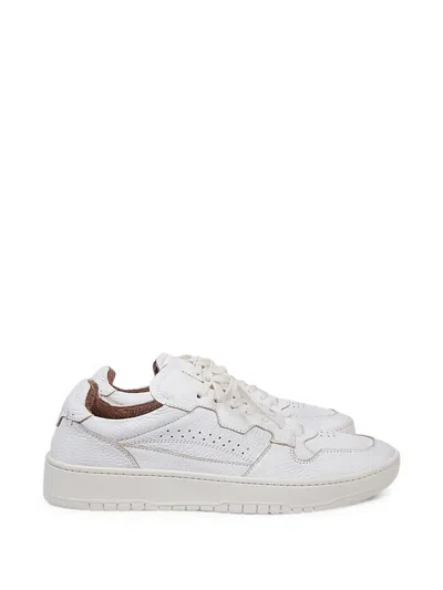 Eleventy Panelled Lace-up Sneakers In Animal Print