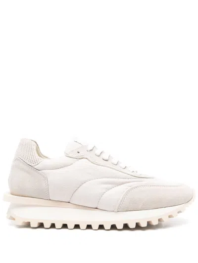 Eleventy Panelled Sneakers In Neutrals